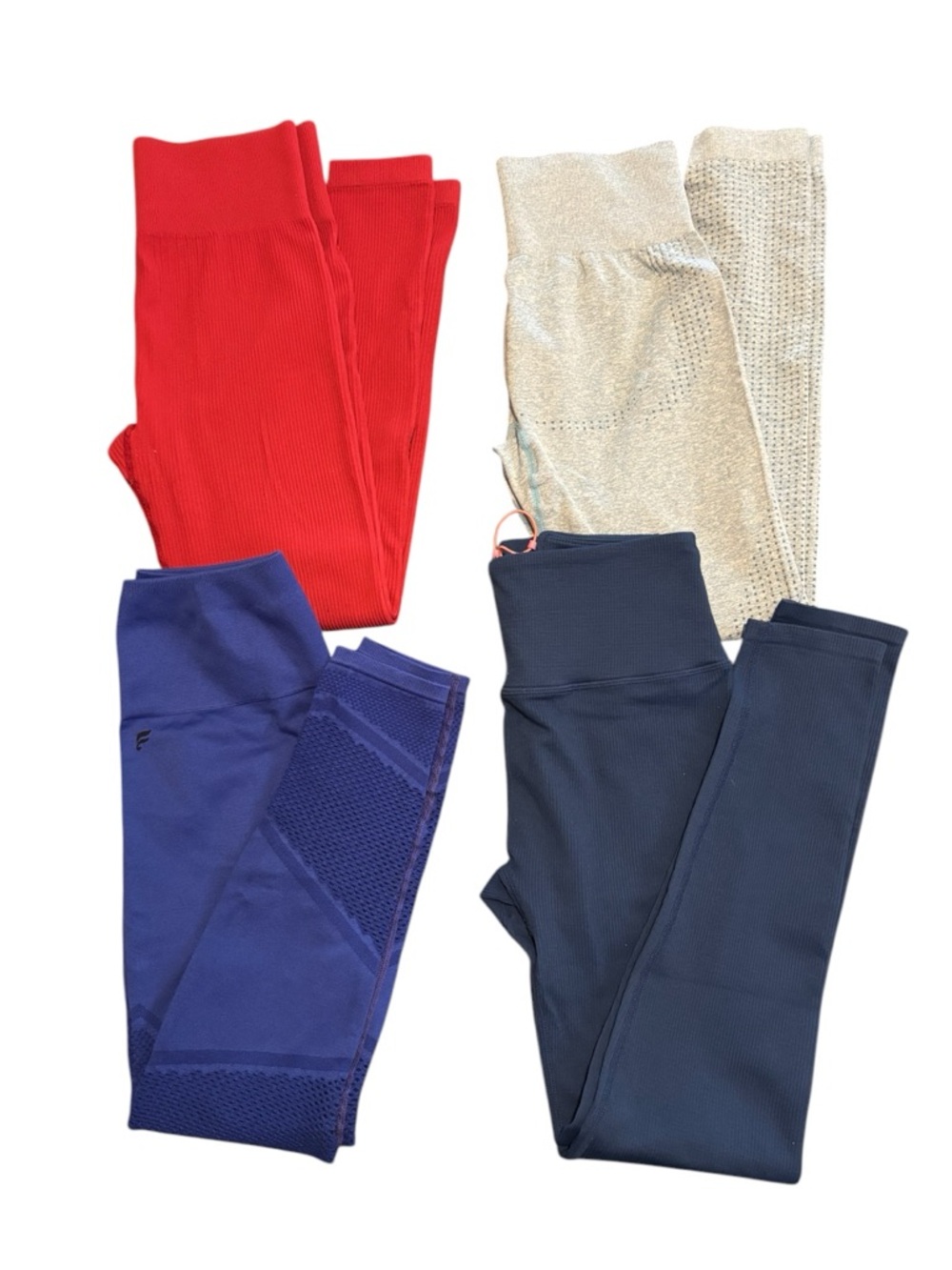Women Leggings Bundle - Red, Baby Blue, Royal Blue, Navy Size S